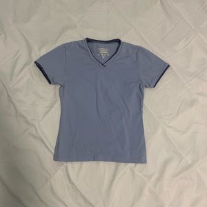 Blue V neck shirt